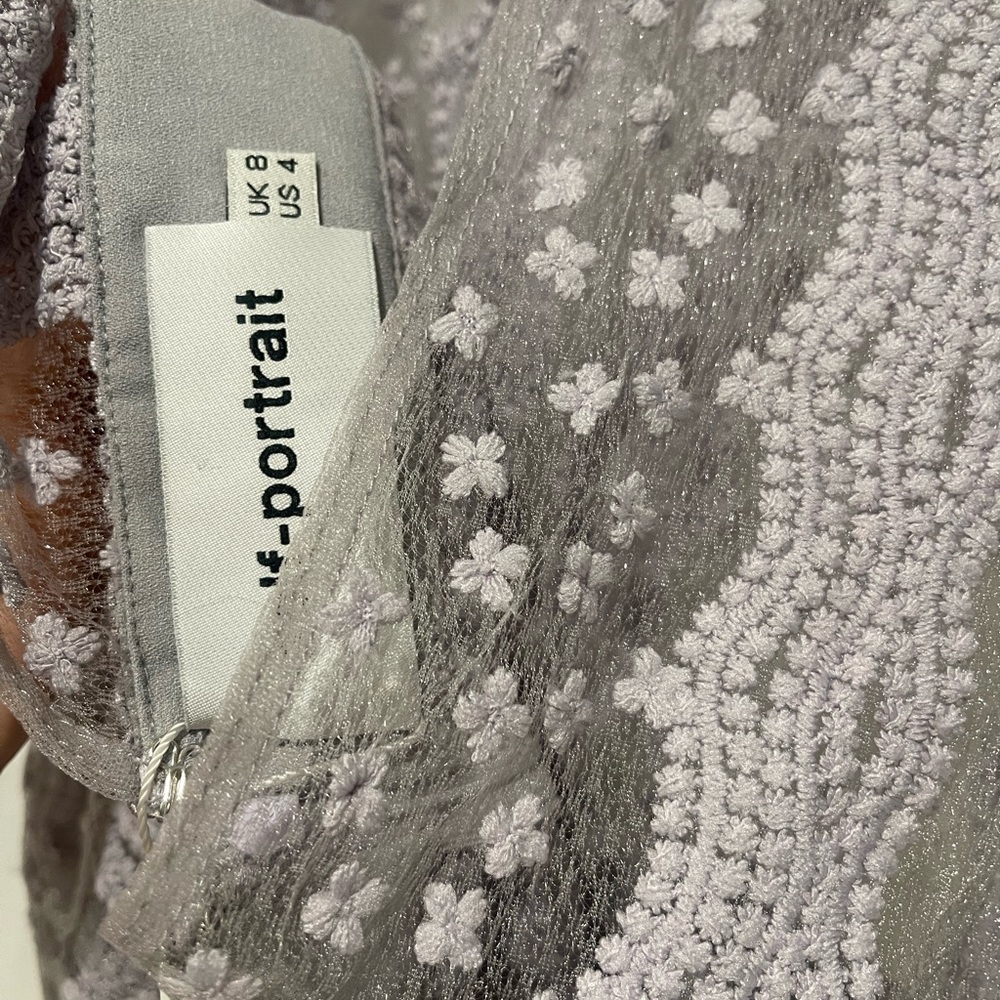 Self-Portrait Lilac Sheer Dress - Picture 8 of 9